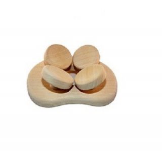 Appui-tête En Bois De Mélèze Pour Sauna - Coussin De Nuque Ergonomique 31,5x35x8,5 Cm